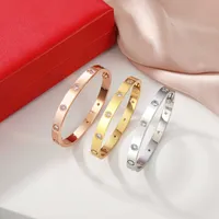 Charm Armb￤nder Armreifen Mode 5 Generation Full White Color Diamant Ros￩gold Farbe Diamant Schraubendreher Armband Liebhaber Ewiger Ring