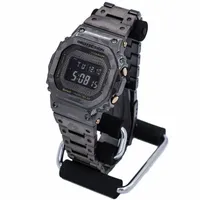 Iced Out Watch Square Men's Sports Quartz Digital Watch LED Camouflage Oak Series Steel Band Folding Buckle Waterproof World Time