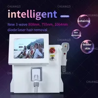 2023 Professional High Power Diode Laser Painless Hair Removal Machine Three Wavelengths 755nm 808nm 1064nm 20 Million