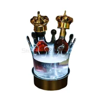 Tabletop Wine Racks Bar anti falling crown champagne ice bucket charging foreign wine bucket luminous beer bucket for night 221110
