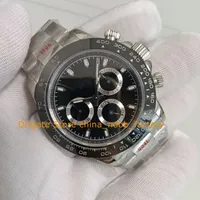 16 kolorowych zegarków dla męskiej Chronograph Black Dial Ceramiczna ramka Automatyczna Chrono 904L Stal 12,4 mm Ultra cienki cal.7750 Ruch V5 Mechanical Sport Watch