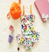 Kids Swimwear 2018 Summer NUEVO estilo chino UnePiece Children Springs Traje de baño Impresión de la moda Beach Swimsuit 18Ag9524951