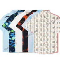 Mezcla de camisetas para hombres Europa Paris Tee Hawaii Desert Floral Beach Silk Camisetas Menores Camiseta de Summer Tshirt Polyéster Manga corta