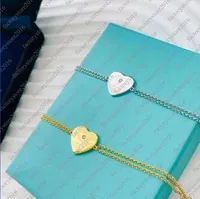 S925 Sterling Silver Love Heart Bracelet Jóias Designer Lovely Diamond Stone Pingente Bracelets para Mulheres