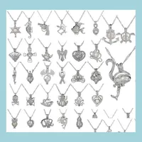 Anh￤nger Halsketten nat￼rliche S￼￟wasserperlen K￤fig Halskette Europ￤ische Hohlh￶hle Oyster Perlen -Lackieranh￤nger mit Kettendhcrz