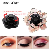 Miss Rose Big Plum Blossom Makeup Full Full Multi-fonction Multifonction Fonds à paupières Blush Cosmetic Foundation Face Powder Set Palette