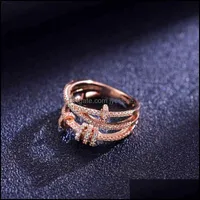 Anillos de banda que venden anillo de dise￱ador marca de lujo A 22 pm cl￡sico de tres capas anillos de diamantes 925 accesorios sier joyer￭a de moda valenti dhjdk
