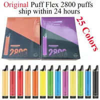 Puff Flex Do jednorazowego użytku 2800 Puff papierosowe pióro Vape z baterią 850 mAh 8 ml kasety 2800 Puffs Vapor Urządzenie