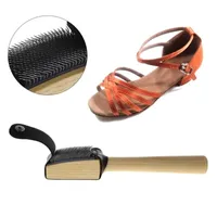 Limpi￣os de madeira de camur￧a de madeira Brush de limpeza de sapatos de dan￧a para cal￧ados
