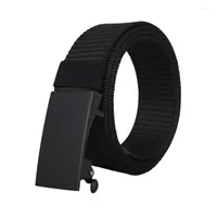 Belts 3.8 CM Men Tactical Belt Solid Color Canvas Automatic Buckle Men's Simple Nylon Youth All-Match Training
