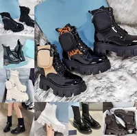 Botas de botas de martin bolsas bolsas dise￱adora de calzado mujer tobillo de la plataforma alta goma tac￳n nylon combate para mujer desierto botines cortos prade bouch 6i76
