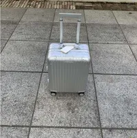 22SS Moda Tasarımcısı Bavul Trunks Box İş için Gümüş Almanya Bavullar Kabin Bagaj