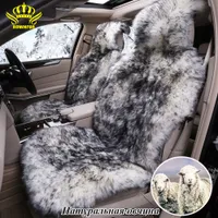 Cubiertas de asiento para automóviles Rownfur 100% Natural Fur Australian Sheepskin Cour Covers Tamaño universal para accesorios de cobertura de asiento Automóviles 2016 D025-B T221110