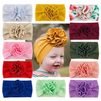 Accesorios para el cabello para niñas Crochet Diadema cosas para niños Big Bow Band Band Hats Baby Kids Baby Caps Elásticos Turban Bownet E21998