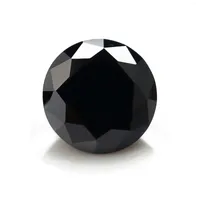 ルーズダイヤモンド2022 Piedras Preciosas Sueltas Black Cubic Zirconia Stones Round Cut 1Bag/1000pieces 5.75mm宝石製造