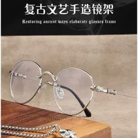Tasarımcı ch güneş gözlükleri çerçeveler kalpler erkek yuvarlak iş gözlükleri altın erkekler kadın anti mavi ışık kromları kadınlar lüks çapraz gözlük çerçevesi eztx