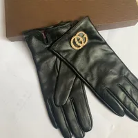 Winter Deluxe 100% Sheepskin Handschoenen Designer Lederen touchscreen Handschepen Soft Warm Five Fingers Glove