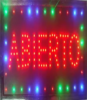 Kundenorisierte animierte LED Aberto Zeichenschild Neon Light Eyecatching Slogans Größe 19x10quot8495431