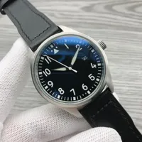 Luxury New Men's Watches Mecánicos de acero inoxidable de acero inoxidable Pilotos de 41 mm de 41 mm Marca XVIII al aire libre IW327012