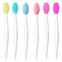 Makeup Tools 200pcs Beauty Skin Care Wash Face Silicone Brush Exfoliating Nose Cleaner Blackhead Removal Brush Tool Face Scrub Massager 221111