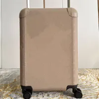 7A高品質のスピナー茶色のスーツケースホライズン55旅行荷物男性女性花印刷スーツケーストランクバッグユニバーサルホイールダッフルローリング荷物ブリーフケース