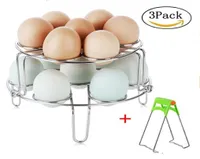 2 Piece Steamer Rack for Instant Pot Stainless Steel Stackable Egg Steam Stand Vegetable Pressure Cooker Steaming Racks Set with 8068149
