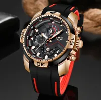 2020 Lige Sport Watch Men Top Marke Luxus Chronographen Silikongurt Quarz Mens Uhren wasserdichte Uhr Relogio Maskulinobox T3556223
