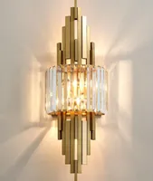 Post Modern Light Light Luxury Crystal Wall Lamp Room Living TV Antecedentes Atmosfera criativa Bedroom Bedancle Stairs4629468