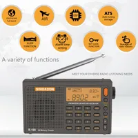 Radio SIHUADON R 108 FM Stereo Digital Portable AM SW Air Receiver Alarm Function Display Clock Temperature Speaker L221111