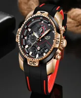 2020 Lige Sport Watch Men Top Marke Luxus Chronographen Silikongurt Quarz Männer Waserdichte Uhr Relogio Maskulinobox T6125789
