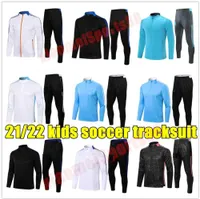 2021 2022 Real Soccer Training voor lange mouwen Suite jas trainingspakken 21/22 Madrids Camiseta de futbol Hazard Benzema Modric Kids Kit Jogging