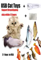 Dias para os EUA 30cm de brinquedo de gato peixe USB Electric Charging Simulation Dancing Jumping Moving Fluppy Electronic Toys9440903