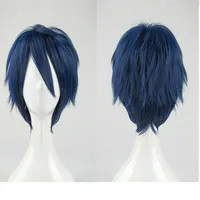 Cosplay Wigs HAIRJOY Blue Green Pink Brown Red Cosplay Wigs Synthetic Hair Short Costume Wig T221104