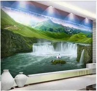 Window Mural Wallpaper 3D Fonds d'écran Waterfall Fonds d'écran TV Mur de fond 3D Fond d'écran pour le salon8832307