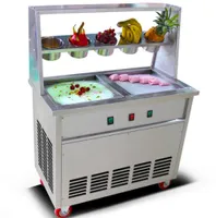 CE Tam Paslanmaz Çelik Bir Tan Düz Kızarmış Dondurma Makinesi Buz Pan Maker Kızartma Dondurma Rulo Pan Makinesi Kızarmış Yoghourt4168427