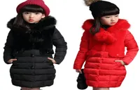 Подросток теплый мех зимний длинная мода толстая детская куртка с капюшоном для девочки Overwear 410 лет для девочек одежда C09242181023