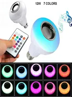 Bluetooth ampul ampoule akıllı e27 LED RGB ampuller Aşamalı Işık Kablosuz Bluetooth Ses Hoparlör Müzik Remot ile Dimmable Lamba Oynatın1490040