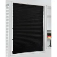 Curtain Thermal Insulating Curtains Cordless Blackout Pleated Window Shades Blind For Bedroom Living Room 2022