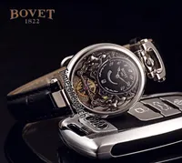 Bovet Swiss Quartz Mens Watch Amadeo Fleurier Steel Skeleton Black Dial Watch Watch Black Leather Bests Watches Cheap -zonewat7970367