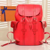 Echtes Leder großer Rucksack Messenger Bag School Klassische kosmetische Handtaschen Designer -Taschen