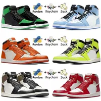 High 1 1s Chaussures de basket-ball pour hommes 1S Visionaire Bred Patent Grey Fog Universit