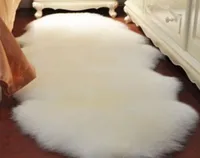 Tapis artificiel doux lavable avec tapis de sol en fourrure en peau de mouton Imitation de laine pour enfants tapis pour enfants pour le salon de la chaise de salon