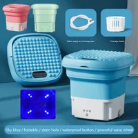 Front Loading Washing Machines Portable Underwear Bucket Socks Clothes Washer Camping Folding Mini Home Appliance 221111