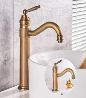 Bathroom Sink Faucets Antique Copper Basin Faucet Europe Classic Style Cold And Water Mixer Tap Deck Mounted Single Handle3043203