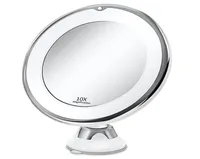 Espelho espelhado espelho com lâmpada LED LUZ 10 vezes Copo de sucção de ampliação Threecolor Direct Charge Beauty3375043