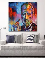 hdartisan 그림 그림 화려한 대부 그림 현대 캔버스 예술 벽 사진 거실 홈 장식 인쇄 t1912021093376
