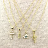 Colliers de pendentif 19inch 10Str / lot en ￩mail CZ Collier Collier d￩licat des yeux bijoux faits ￠ la main en gros
