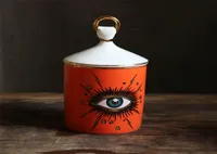 Creative Ceramic Eye Eye Candlestick Starry Sky Candle Candle With Hand Lid Candle Jar DIY Candleabras for Home Table Decoration366714