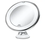 Miroirs Makeup Miroir avec lampe LED FILL LUMINEUR 10 fois Magnification Aspiration Pliage THREECOLOR DIRECT CHARGE BEAUTÉ7546562