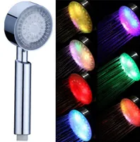 Newly Colorful Handheld 7Color LED Romantic Light Water Bath Home Bathroom Shower Head Glow2793564